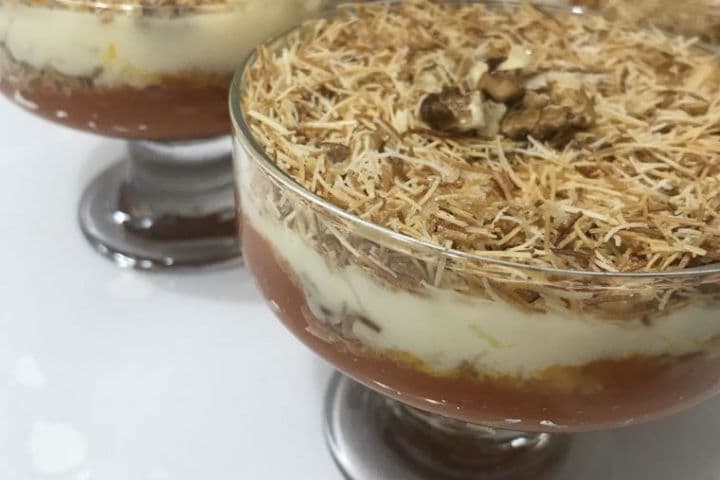 Kadayıflı Bal Kabaklı Muhallebili Tatlı