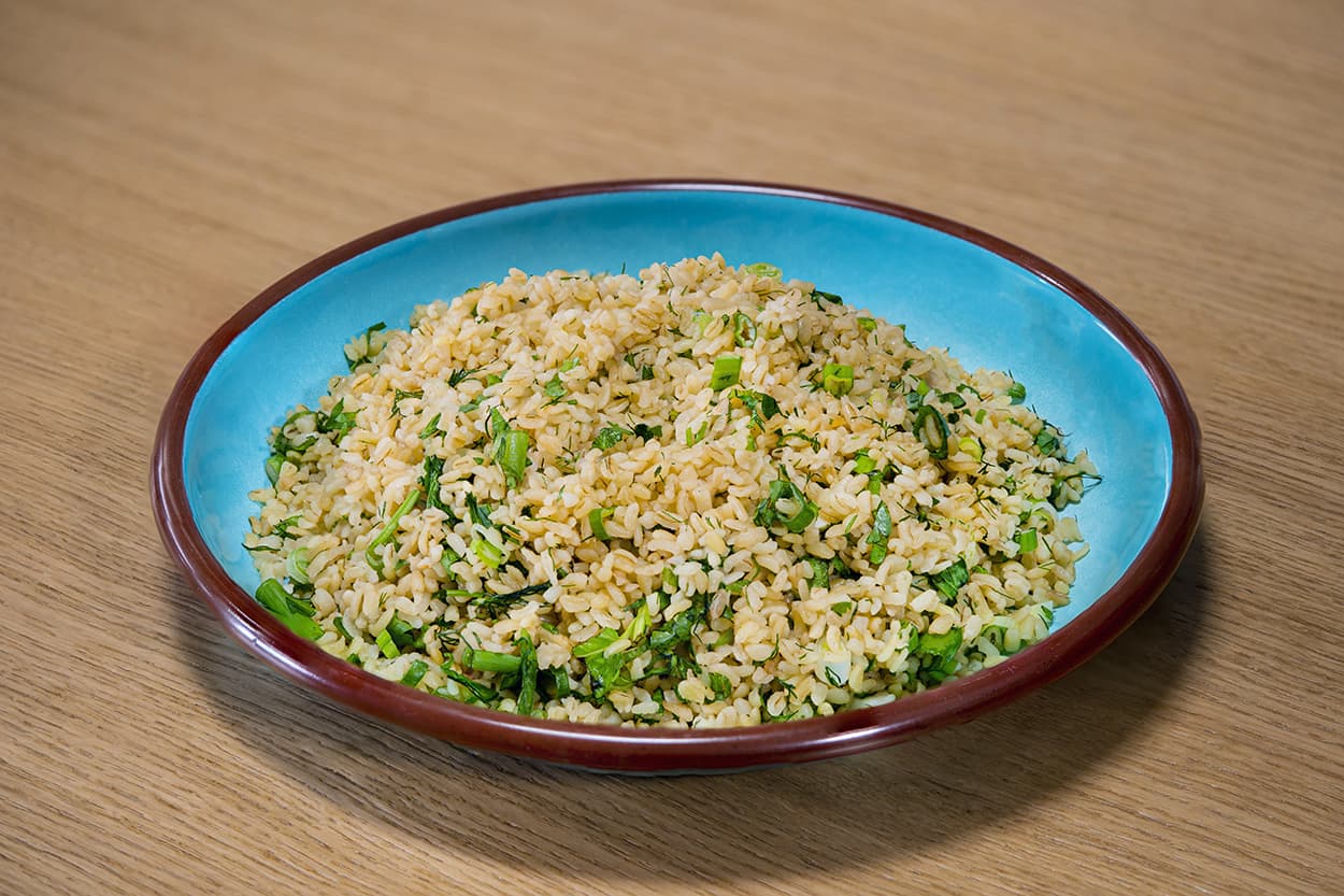 Taze Otlu Bulgur Pilavı