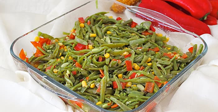 Köz Biberli Taze Fasulye Salatası