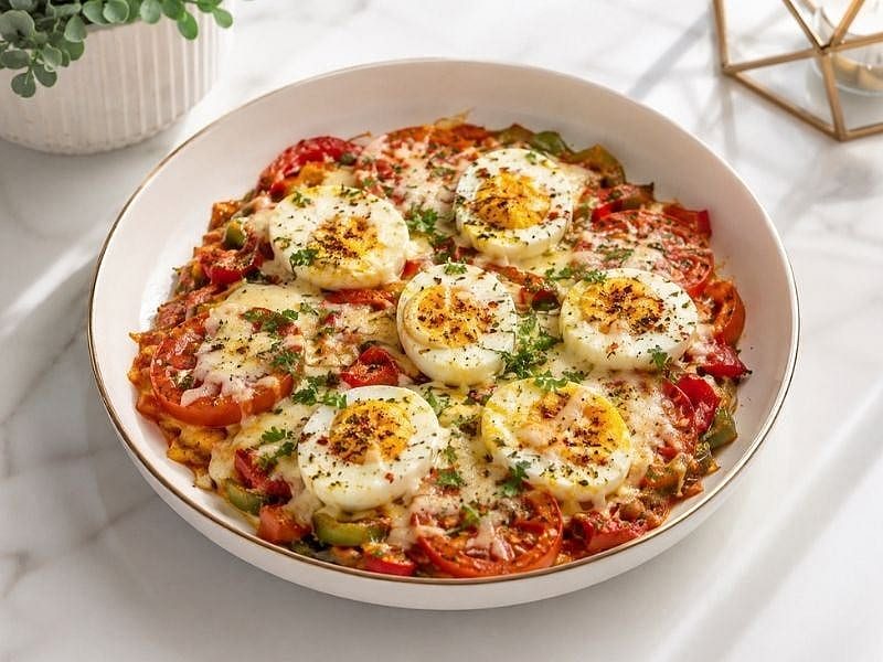 10 Dakikada Kaşarlı Yumurta Tavası tarifi