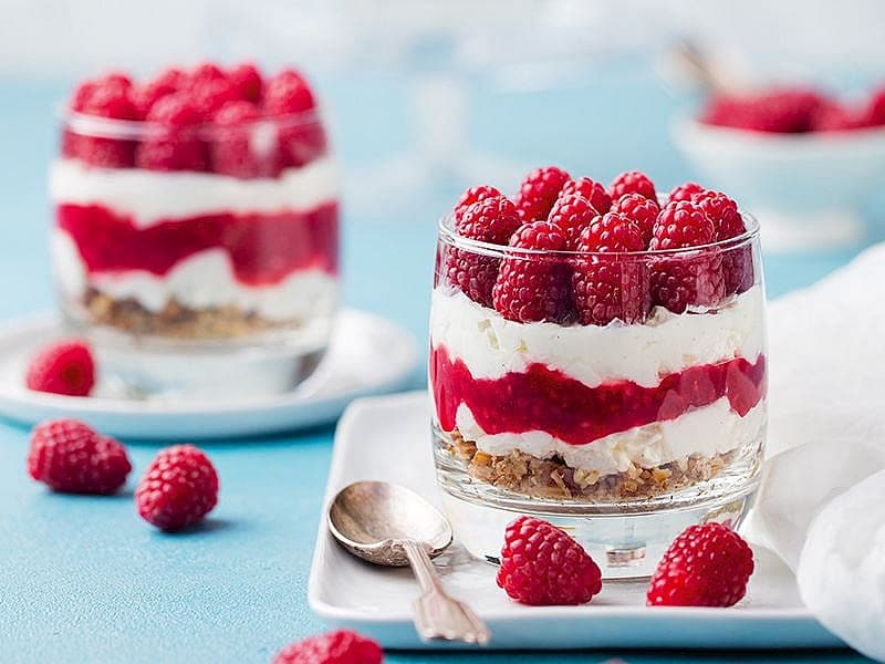 Ahududulu Dondurmalı Cheesecake
