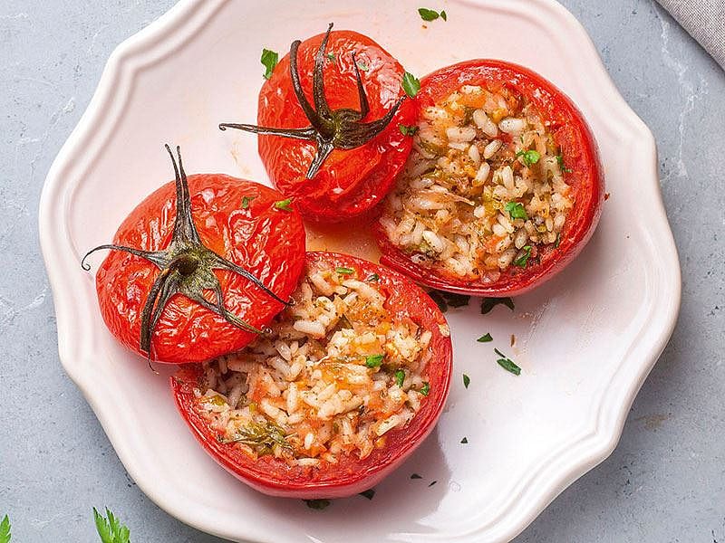 Air Fryer'da Domates Dolması tarifi
