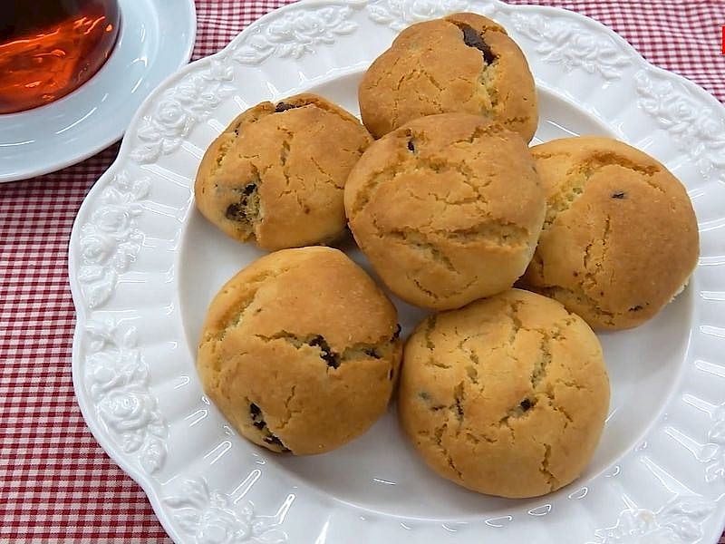 Airfryer'da Çikolata Parçalı Kurabiye tarifi