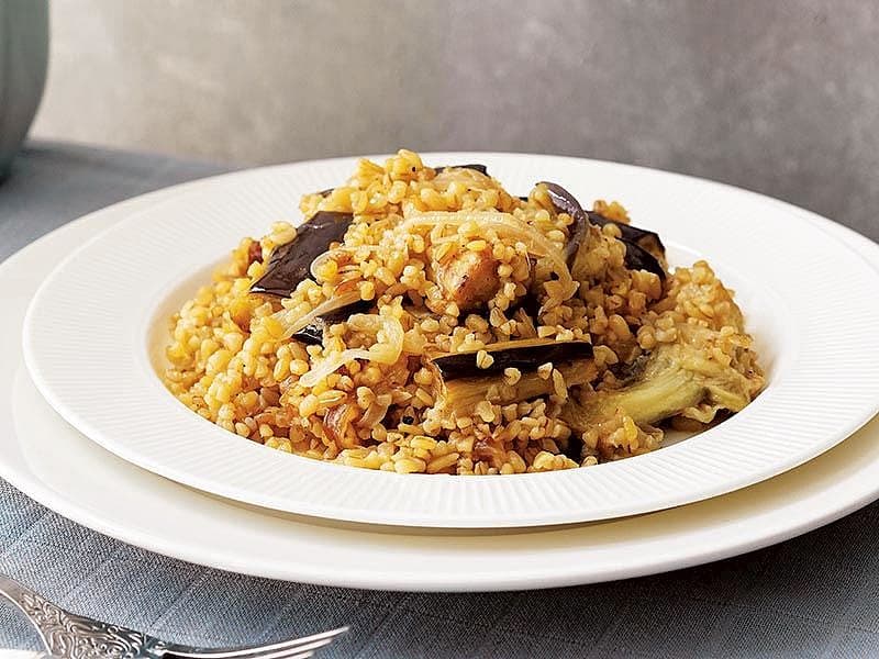 Amasya Usulü Patlıcanlı Bulgur Pilavı