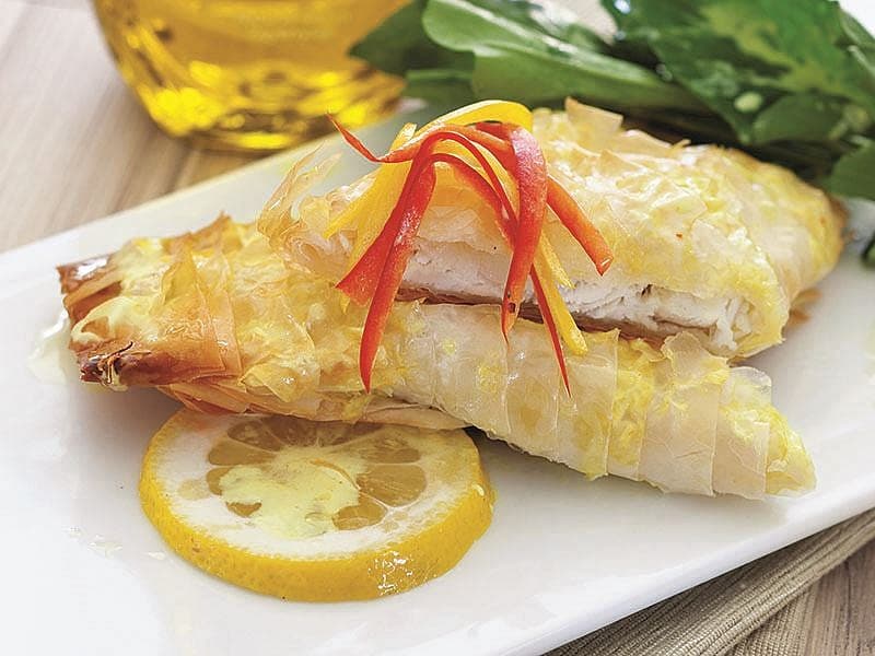 Baklava Hamuruna Sarılmış Levrek