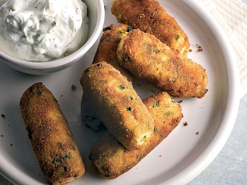 Beyaz Peynirli Ve Pirinçli Ispanak Kroket