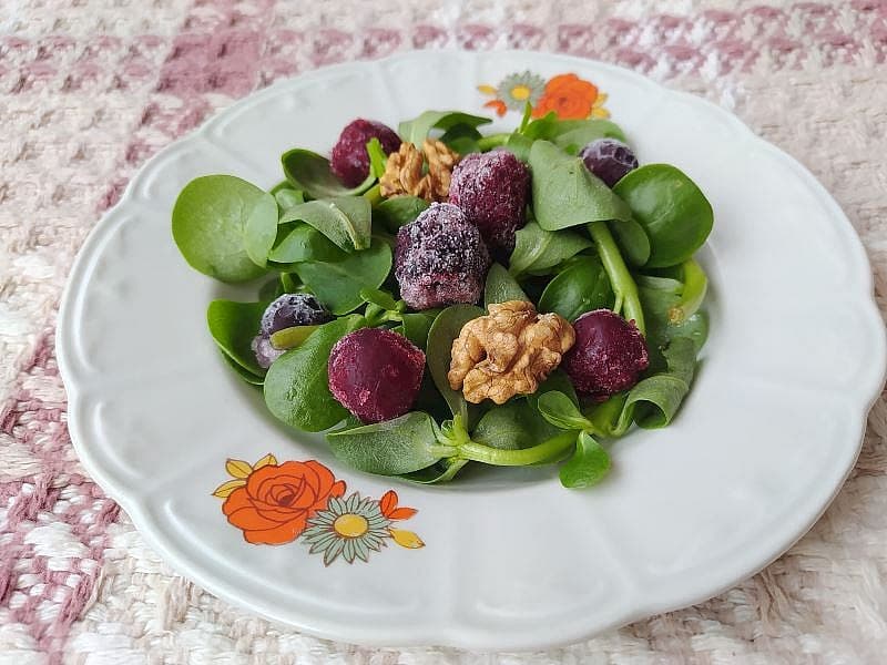 Dondurulmuş Meyveli Semizotu Salatası