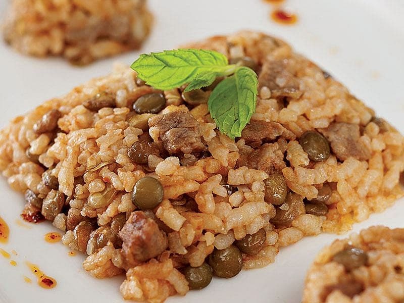 Etli, Tarhunlu Müceddere Pilavı