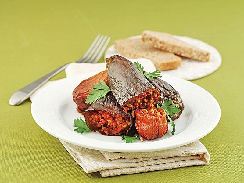 Firikli Kuru Patlıcan Ve Biber Dolması
