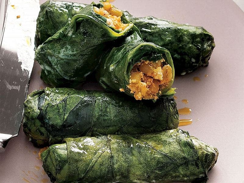 Fırında Lor Peynirli Pazı Dolması