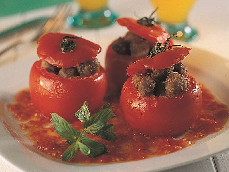 Fırında Köfteli Domates
