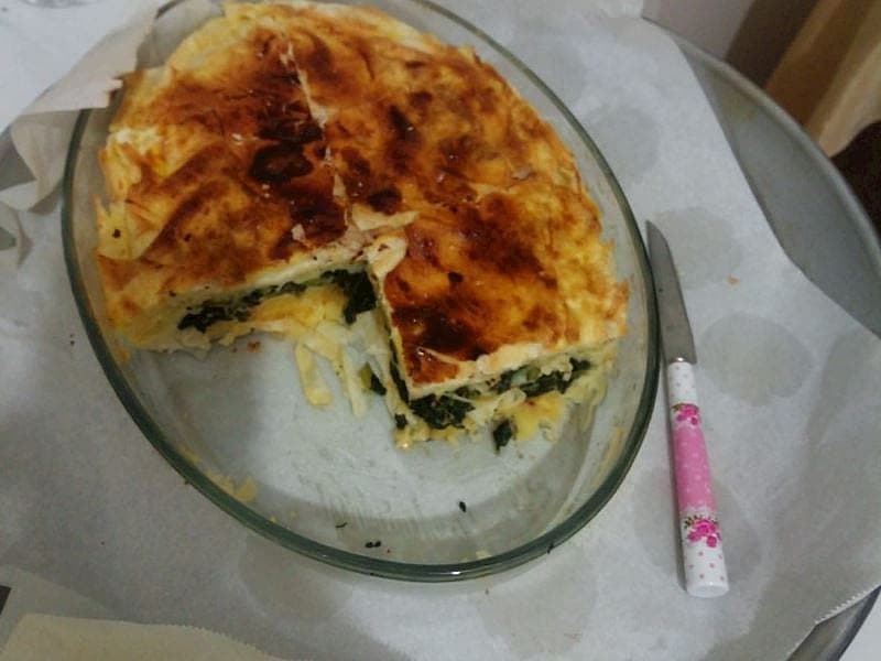 Ispanaklı Patatesli Tepsi Böreği