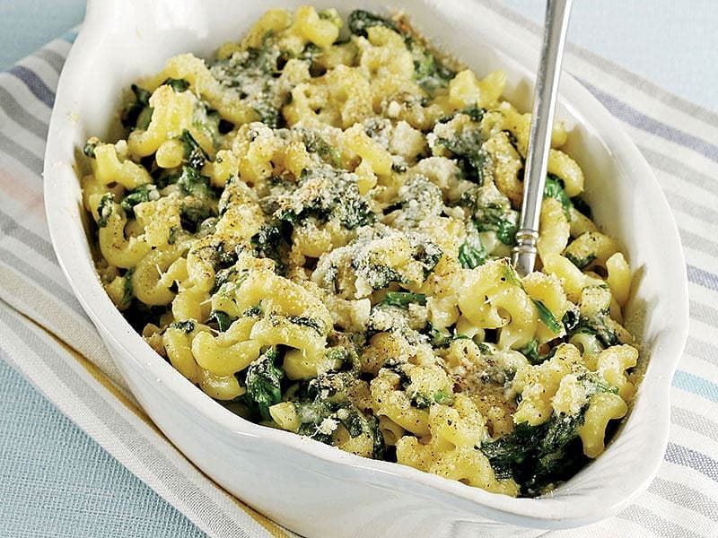 Ispanaklı Ve Parmesanlı Fırında Makarna