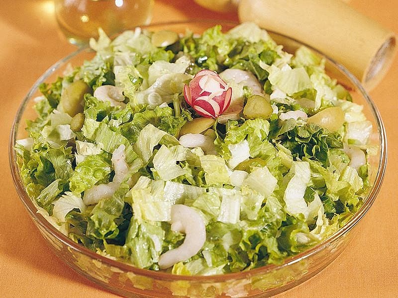 Karidesli Yeşil Salata