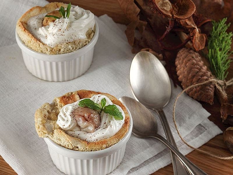 Kestaneli Ve Beyaz Çikolatalı Sufle