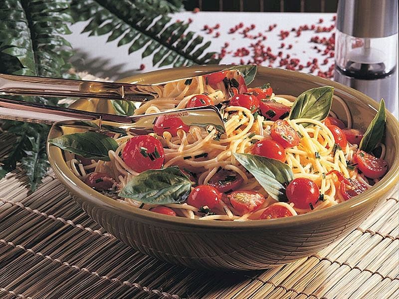 Kiraz Domatesli Spagetti