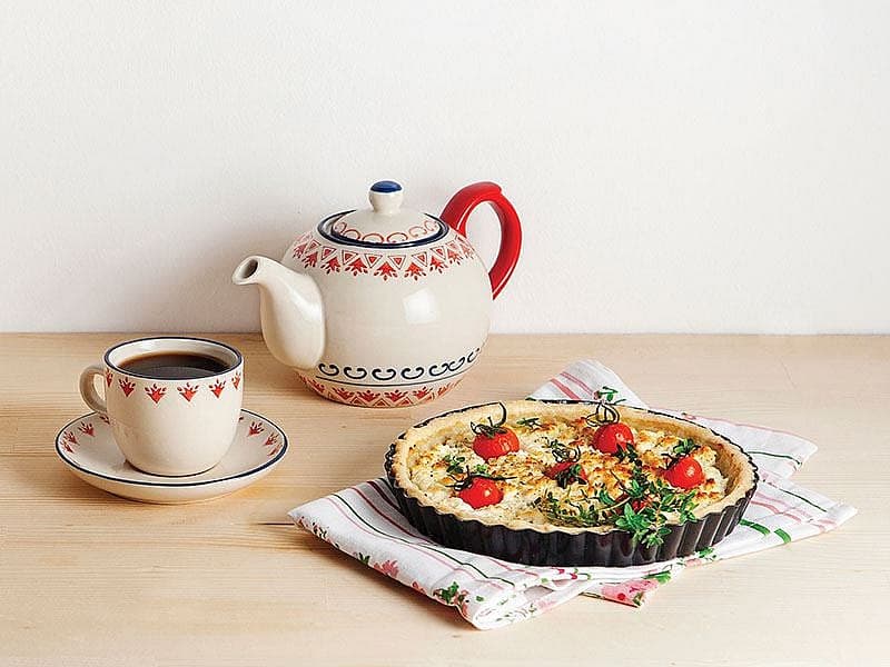Kiraz Domatesli Ve Beyaz Peynirli Tart
