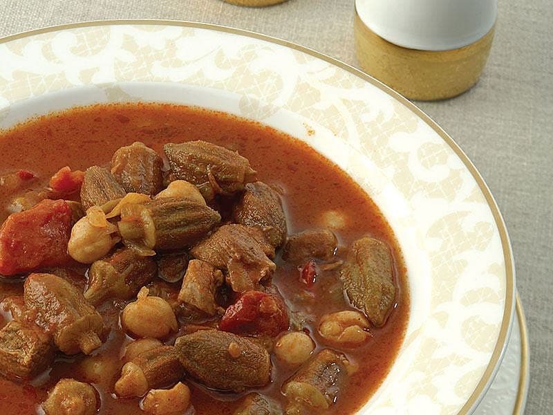 Kuru Bamya Yemeği