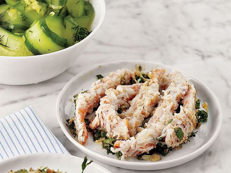Limon Soslu Karides (Dereotlu Ilık Salata İle Birlikte)