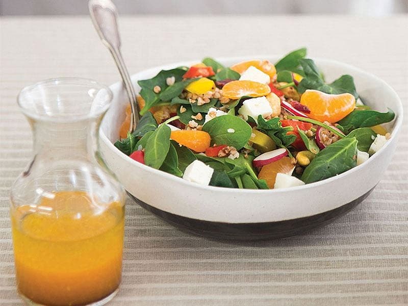 Mandalinalı Ve Karabuğdaylı Kuzu Ispanak Salatası
