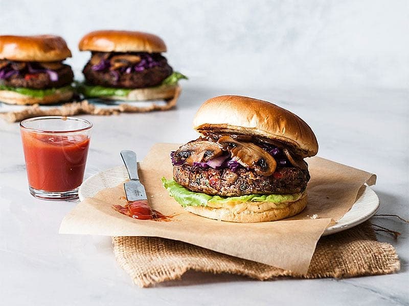 Mantarlı Vegan Burger