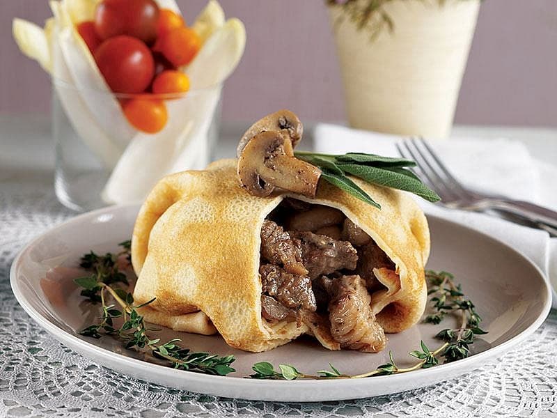 Mantarlı Ve Kuzu Etli Krepler