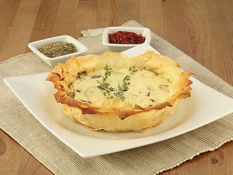 Mantarlı Ve Lor Peynirli Tart