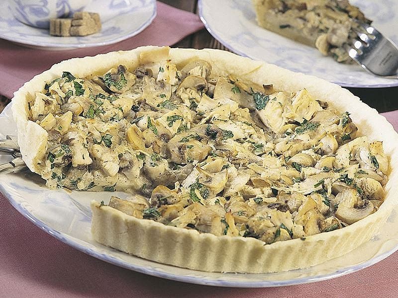 Mantarlı Ve Tavuklu Tart