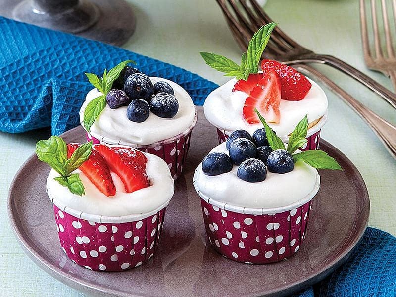 Meyveli Mini Cheesecake