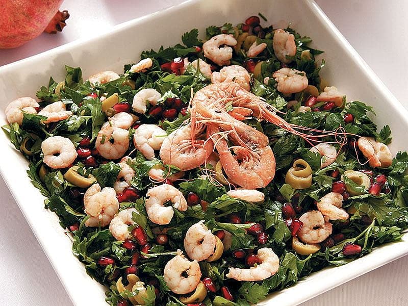 Narlı Ve Karidesli Salata