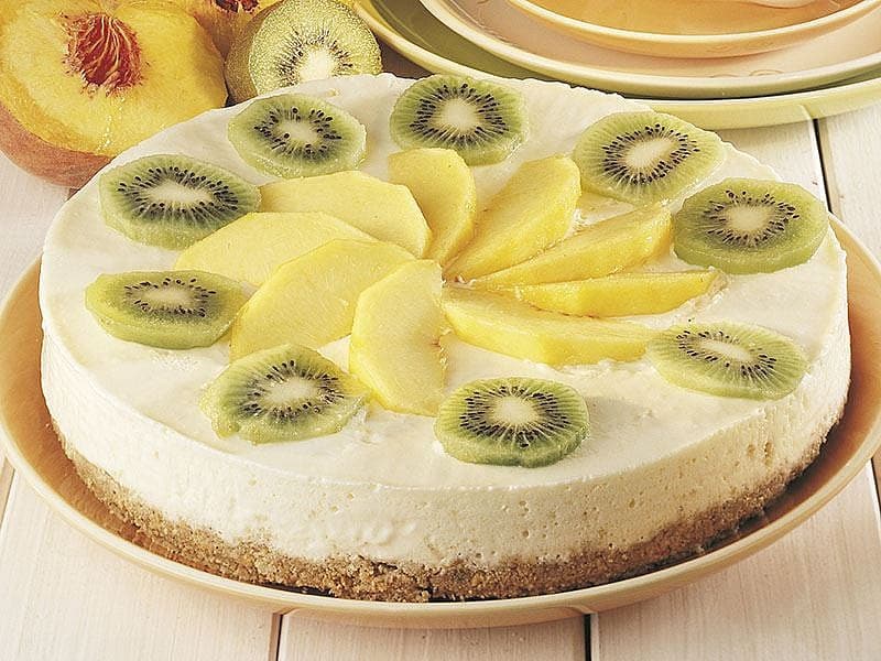 Şeftalili Ve Kivili Cheesecake