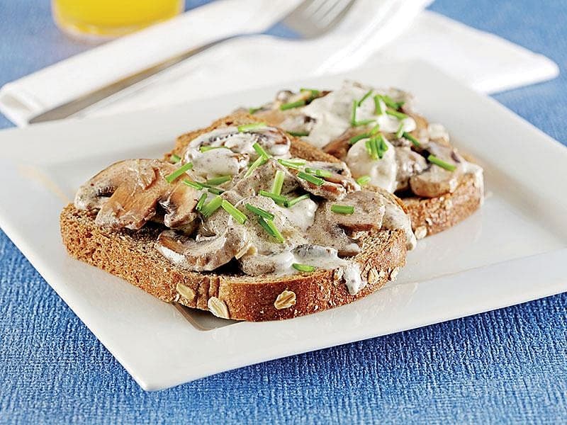 Tost Ekmeğinde Mantar Strogonof
