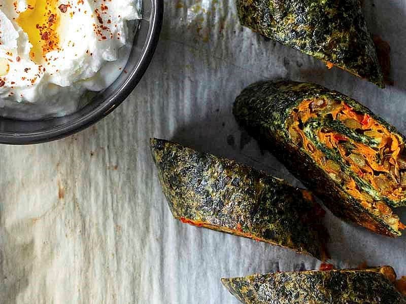 Yeşil Mercimekli Ispanaklı Rulo