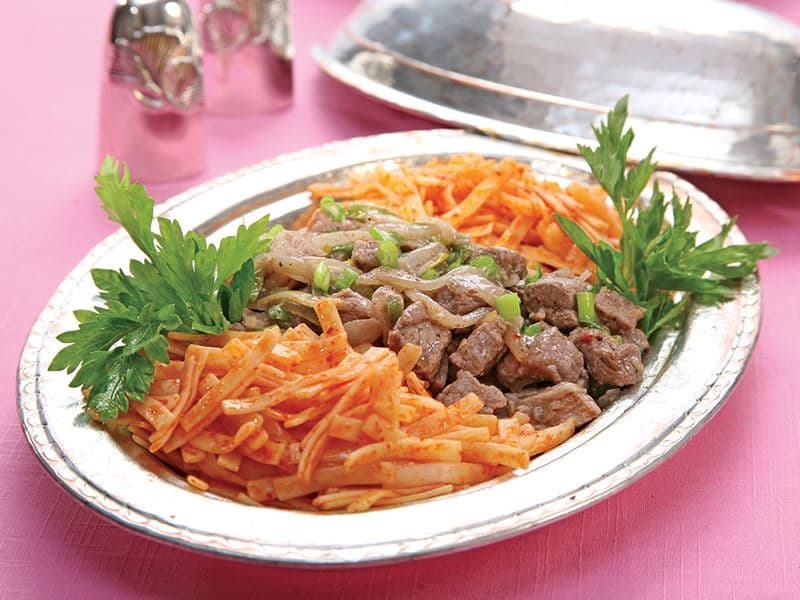 Erişteli Süt Kebap Kavurması