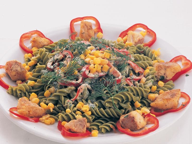 Herbal Soslu Somonlu Makarna