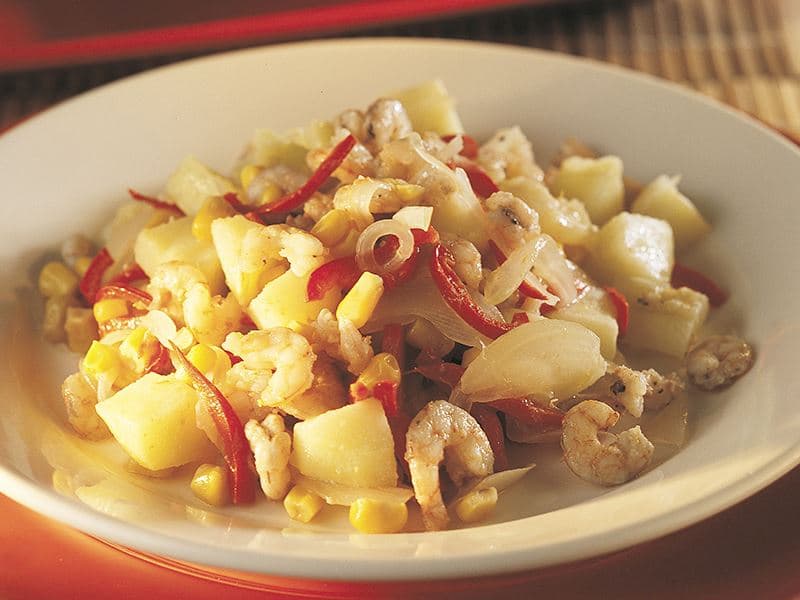 Körili Ve Elmalı Karides Salatası
