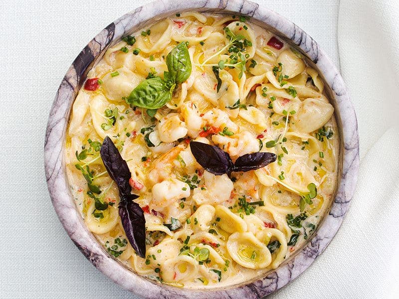 Orechiette Con Gamberi (Karidesli Orecchiette)